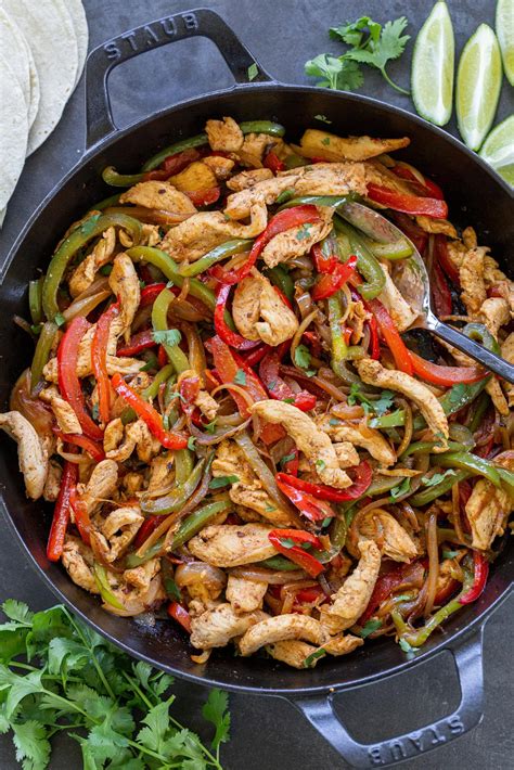 Step #1: Preheat your oven to 425°F (218°C). Divide the chicken, bell peppers, and onions evenly between two rimmed half-sheet pans. Step #2: In a small bowl, whisk together the fajita seasoning and vegetable oil. Drizzle …